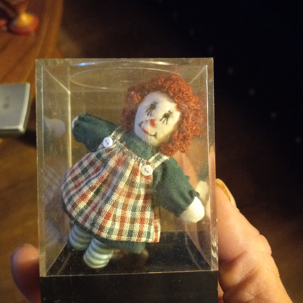 Vintage his and her miniature clown dolls
